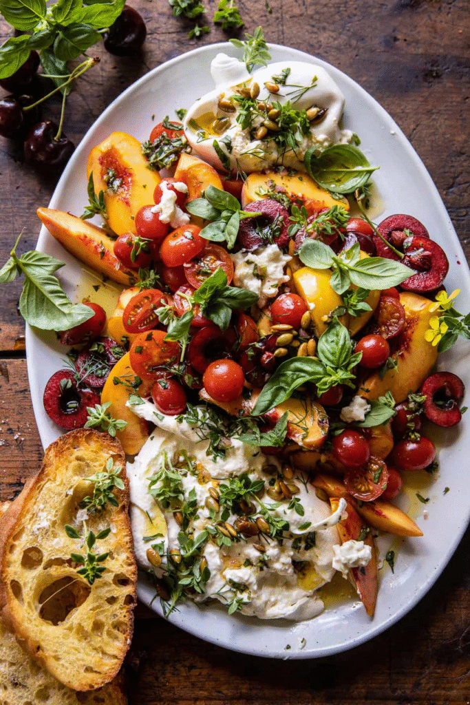 Peach Burrata Salad