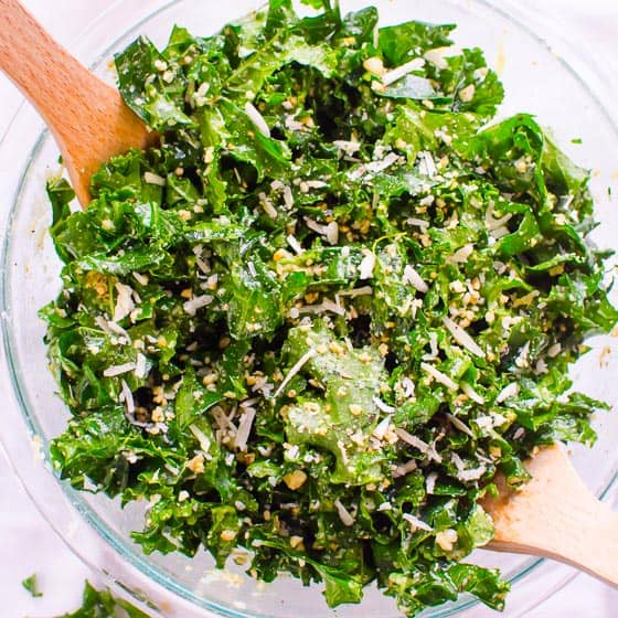 Garlic Parmesan Kale Salad